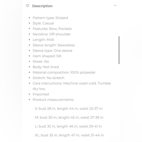 Striped One-Shoulder Slit Dress XL - Picture 5 of 5